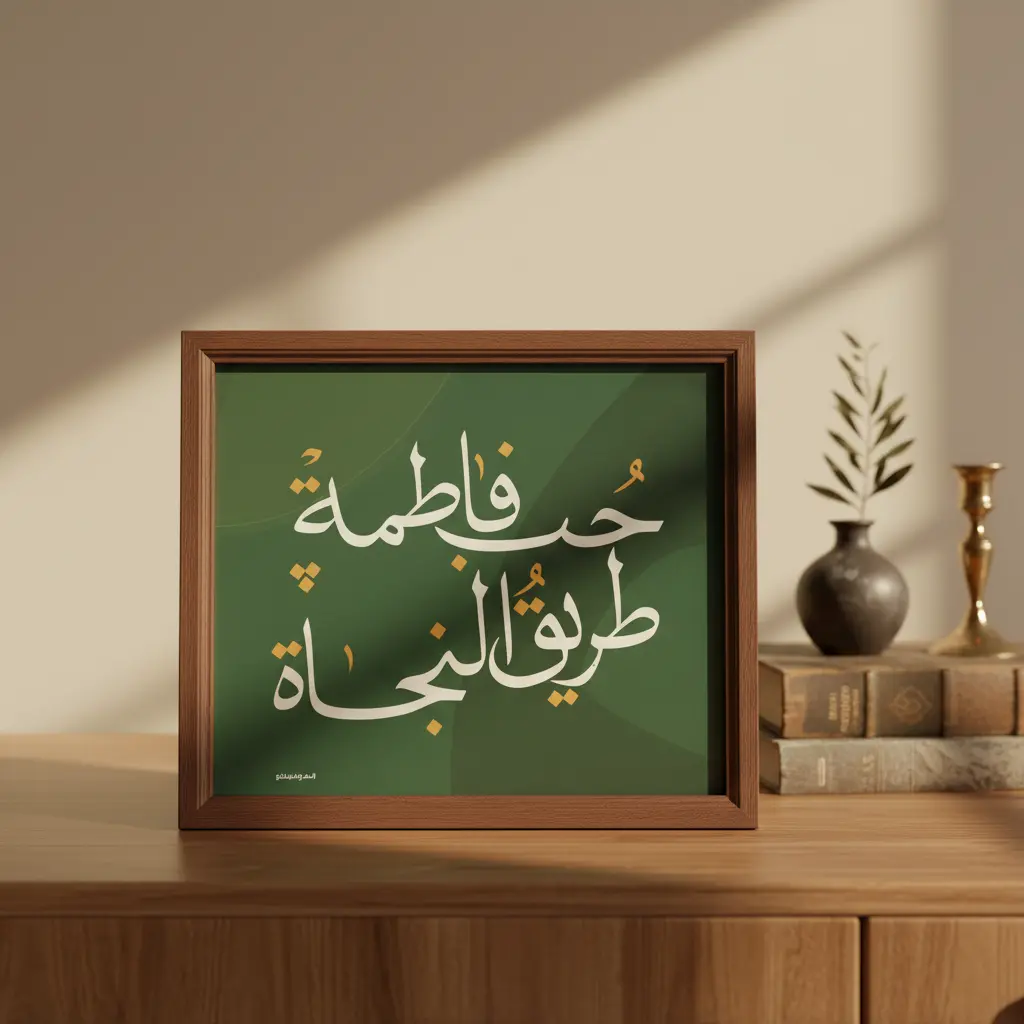 إطار خشبي | حب فاطمة طريق النجاة