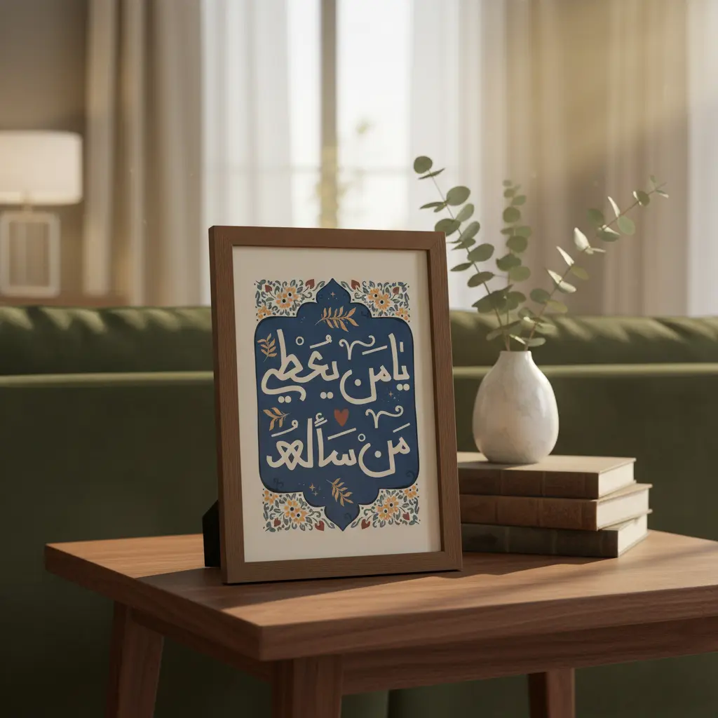 إطار خشبي | يَا مَنْ يُعْطِي مَنْ سَأَلَهُ