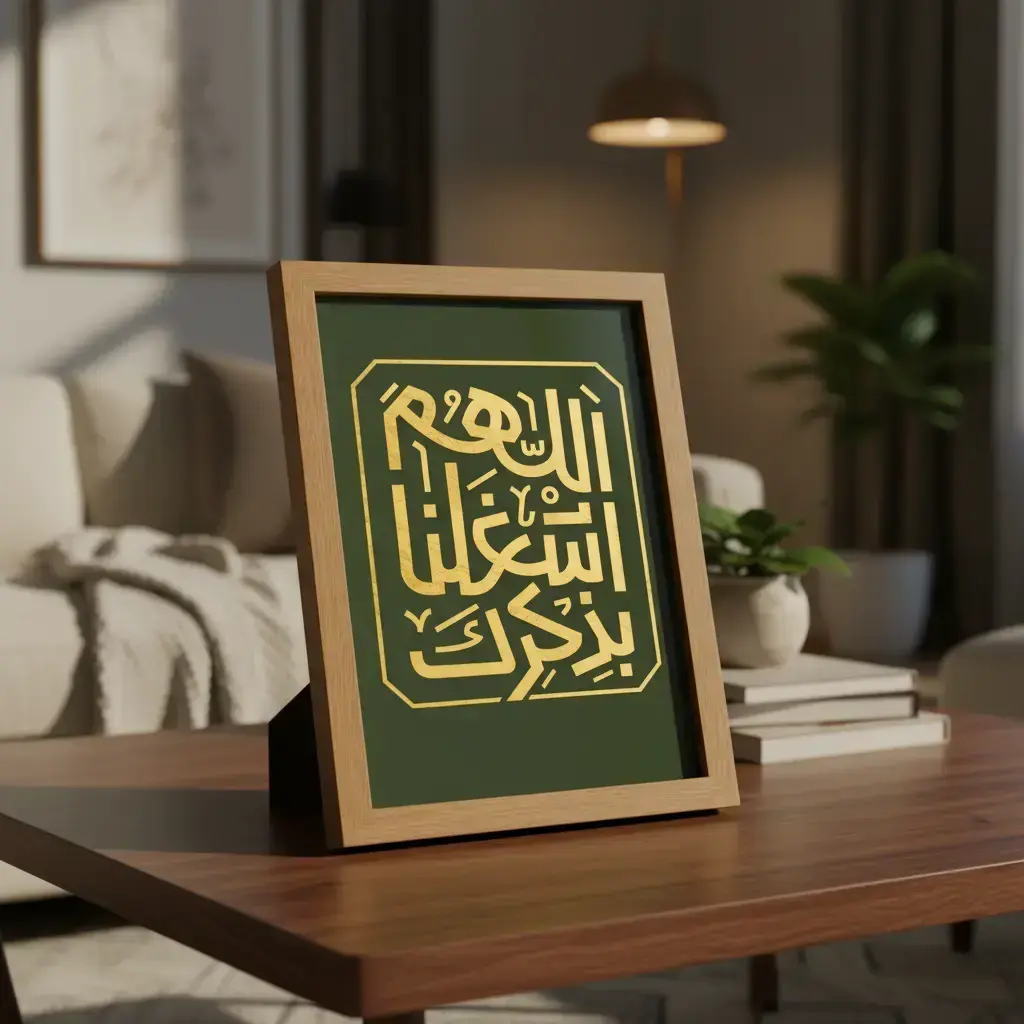إطار خشبي | اللهم أشغلنا بذكرك