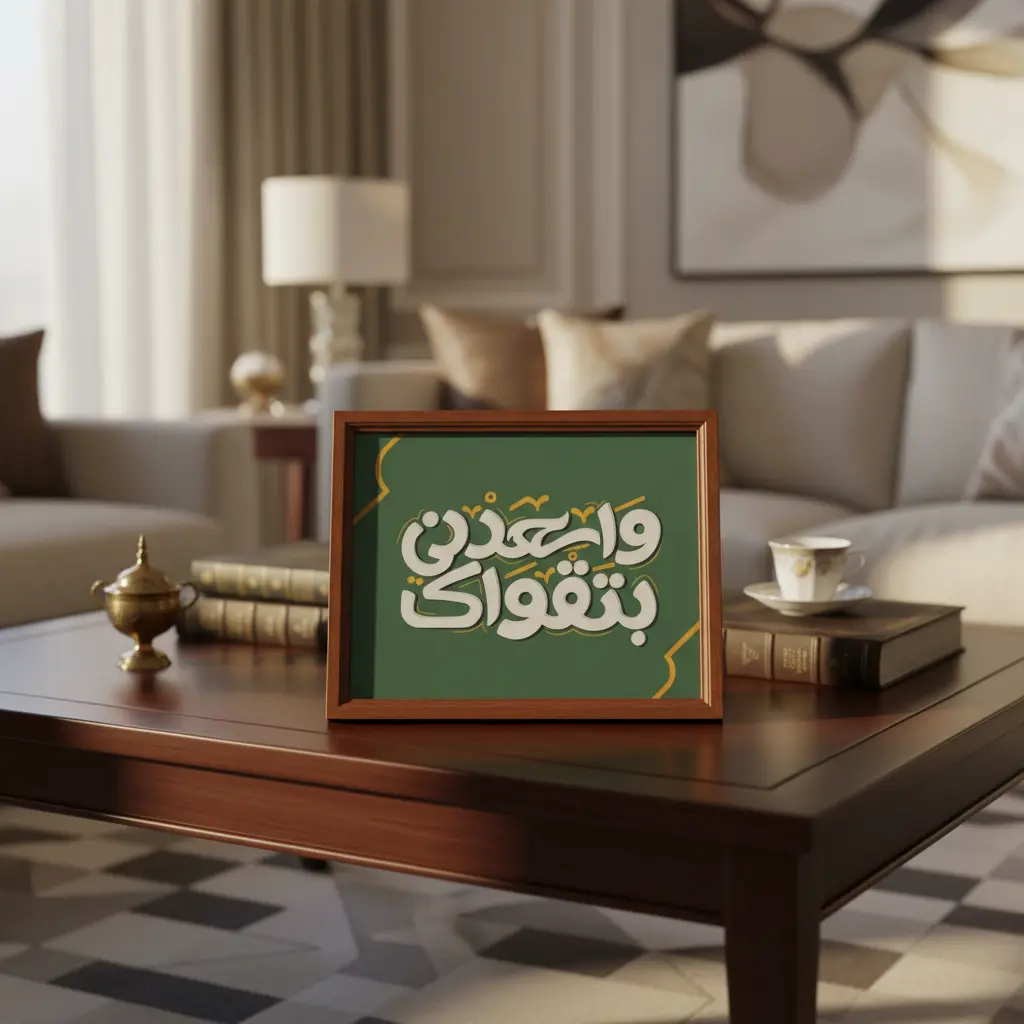 إطار خشبي | وأسعدني بتقواك